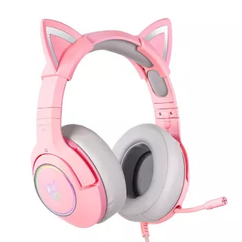 ONIKUMA K9 Pink RGB spēļu austiņas