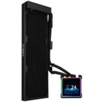 AiO šķidruma dzesētājs Lian Li HydroShift II LCD-S 360mm — RGB LCD displejs, bez ventilatoriem