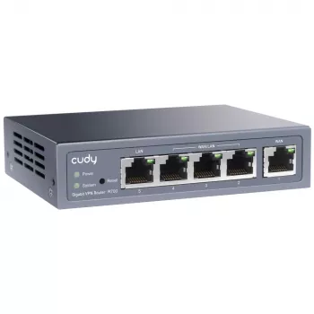 Cudy Gigabit Multi-WAN VPN maršrutētājs, vadu, Fast Ethernet, Gigabit Ethernet, pelēks