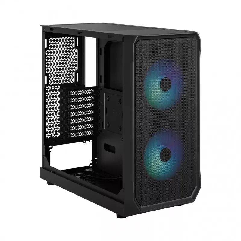 Fractal Design Focus 2 RGB Tempered Glass Mid Tower ATX datora korpuss - Melns
