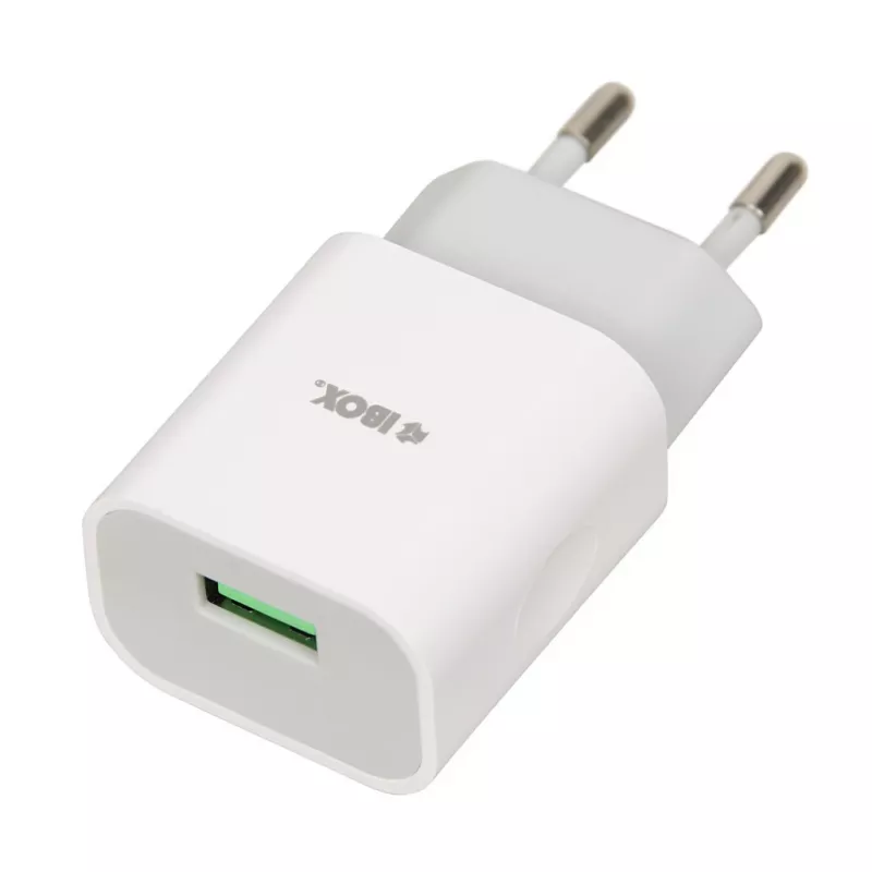Lādētājs iBOX C-41 USB 2A, 1 USB ports, microUSB kabelis, Balts