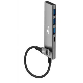 Goobay Slim 4-Port USB-Hub USB-C uz USB-A 5 Gbit/s
