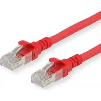 ROLINE - Savienotājkabelis - RJ-45 (tēviņš) uz RJ-45 (tēviņš) - 30 cm - SFTP, PiMF - CAT 6 - Bezhalogēna, Lietais, Daudzdzīslu - Sarkans (21.15.2952)