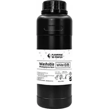 Sveķi Flashforge 3D drukāšanai UV/LCD mazgājami balti 0.5 L 405 nm