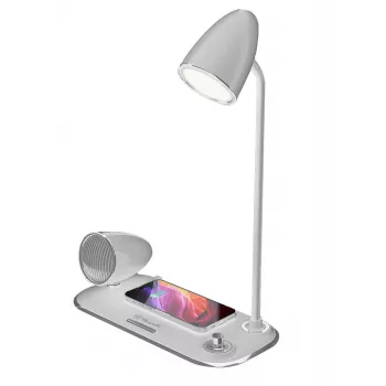 Vadu bezvadu lādētājs Tellur TLL151371 ar Bluetooth skaļruni un galda lampu