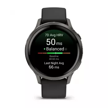 Garmin Venu 4 41 mm AMOLED viedpulkstenis, 3.05 cm (1.2 inch) 390x390 pikseļi, melns, Wi-Fi, GPS