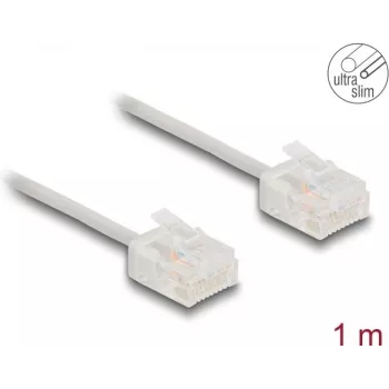 DeLOCK RJ45 Cat.6 UTP Ultra Slim tīkla kabelis 1m Pelēks