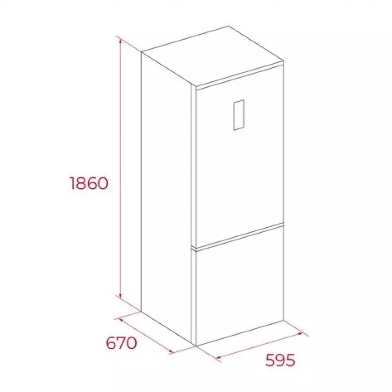 Brīvi stāvošs ledusskapis-saldētava TEKA RBF 54650 SS XL, nerūsējošais tērauds, 401 L, apakšējā saldētava, No Frost, skārienvadība
