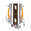 Procesora dzesētājs Darkflash E400 PLUS (balts) — aktīvā gaisa dzesēšana CPU, torņa dizains, divu ventilatoru konfigurācija