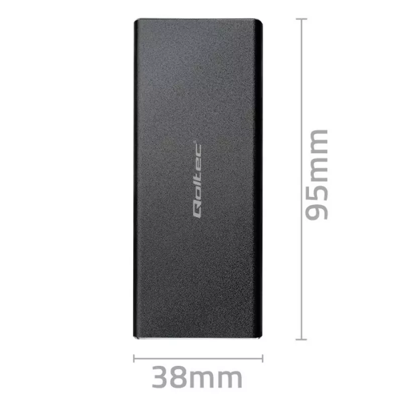 Ārējais M.2 SATA SSD korpuss QOLTEC 51854 USB 3.0 bezinstrumentu