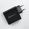Qoltec 52381 Super Quick PD lādētājs | 1xUSB-C | 1xUSB | 90W | 5-20V | 2.4-4.35A | Melns