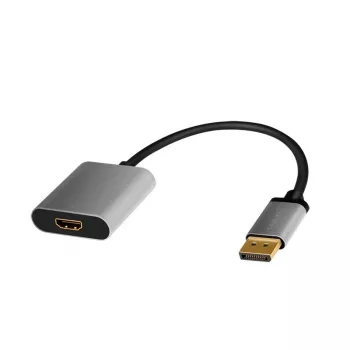 LogiLink CDA0108 video kabeļa adapteris 0.15 m DisplayPort-HDMI melns pelēks