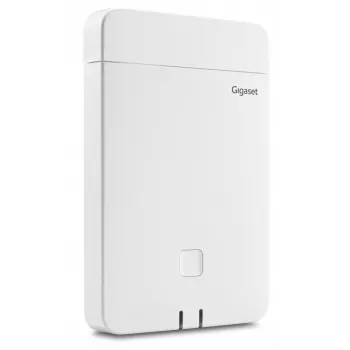 DECT bāzes stacija Gigaset N770 IP Pro — 120 kanāli, HTTPS/SIPS/SRTP/SSL/TLS, iekštelpās 50 m, ārā 300 m, balta