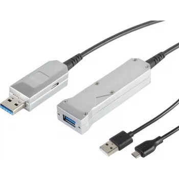 USB pagarinātājvads ShiverPeaks S/CONN 50 m USB 3.0 A uz USB 3.0 A + USB Micro B