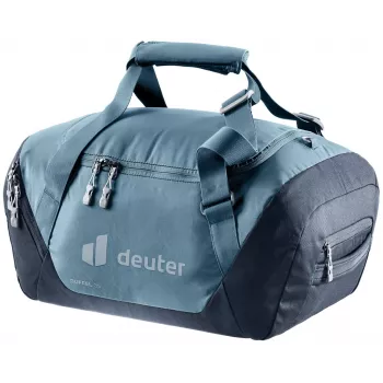 Duffel soma DEUTER Duffel 35 atlantic-ink — 35 L, ūdensnecaurlaidīga pamatne