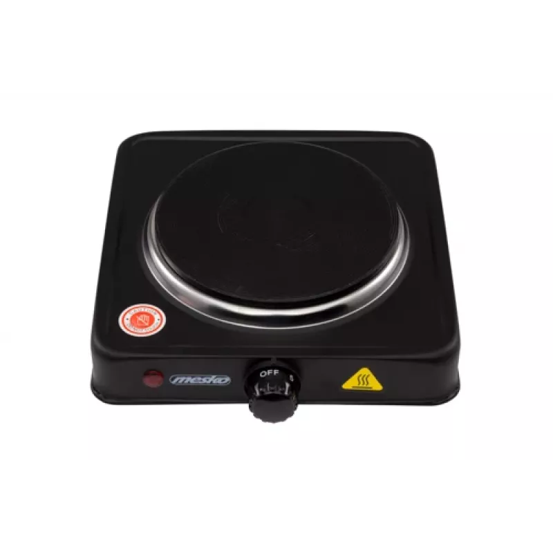 Mesko Home MS 6508 melnā virsmas plīts ar noslēgtu plāksni, 1 zona