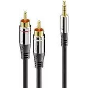 sonero 2x Cinch auf 3.5mm Audio Kabel 1.5m - 3.5mm - Männlich - 2 x RCA - Männlich - 1,5 m - Schwarz (S-AC600-015)