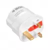 Strāvas adapteris IBOX iaukeu ar maināmiem Lielbritānijas (G tips) un Eiropas (E tips) kontaktdakšiem, 100–240V 50/60Hz, 7.5A, balts