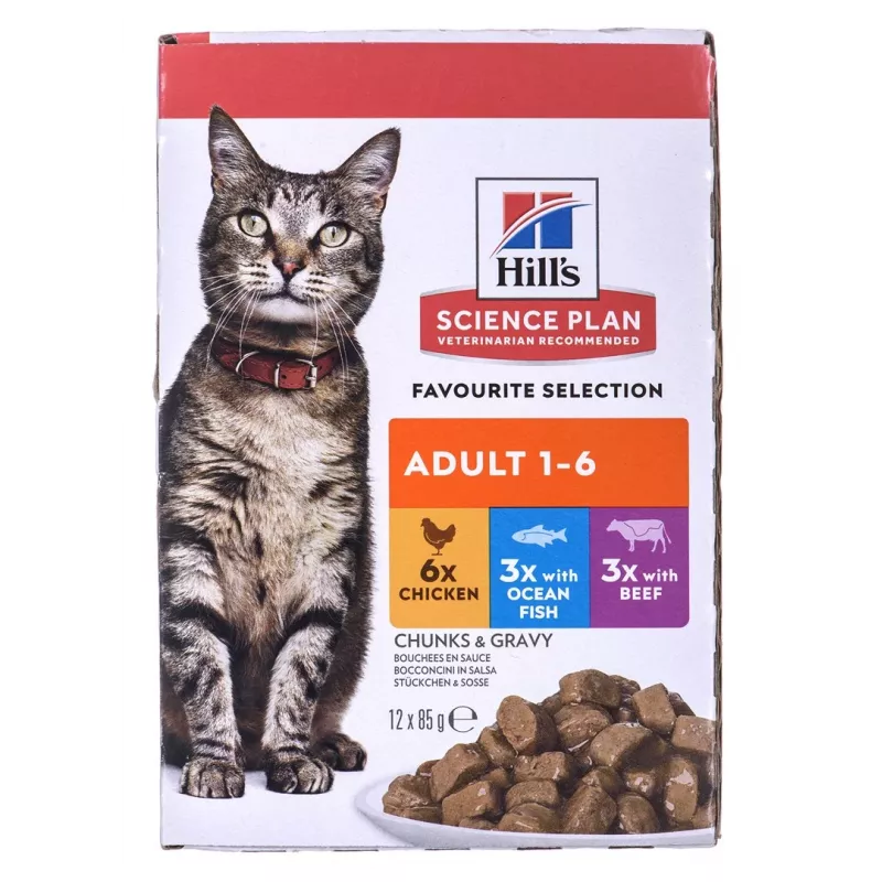 HILL'S Feline Adult Multipack Classic - maisiņš 12x85g