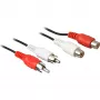 Audio kabelis Goobay AVK 125-500 5,0m 2 x RCA Melns