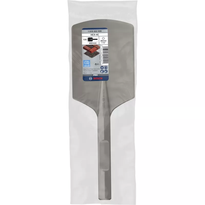Bosch 1 618 662 000 lāpstveida kalts ar sešstūra kātu, 135 x 400 mm