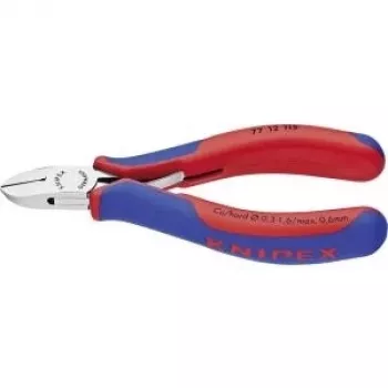 Knipex elektroniskās diagonālās knaibles, 115 mm, 1. forma, ar slīpumu, 2C apvalks, spoguļpulēta