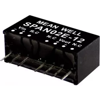 Strāvas pārveidotājs/invertors Mean Well SPAN02C-05 2 W izeja 5 V ieeja 36–75 V RoHS