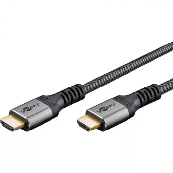 GOOBAY Ultra High Speed HDMI™ kabelis, 2 m, melns/sudrabs