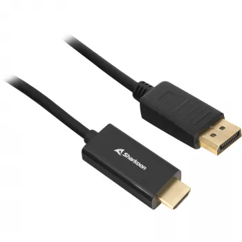 Sharkoon SHA DisplayPort 1.2 uz HDMI 4K melns 3.0m AKTĪVS 4Kx2K 60Hz