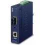 PLANET IGTP-802TS Industrial 10/100/1000BASE-T uz 1000BASE-SX/LX optisko šķiedru pārveidotājs, IP30, zils