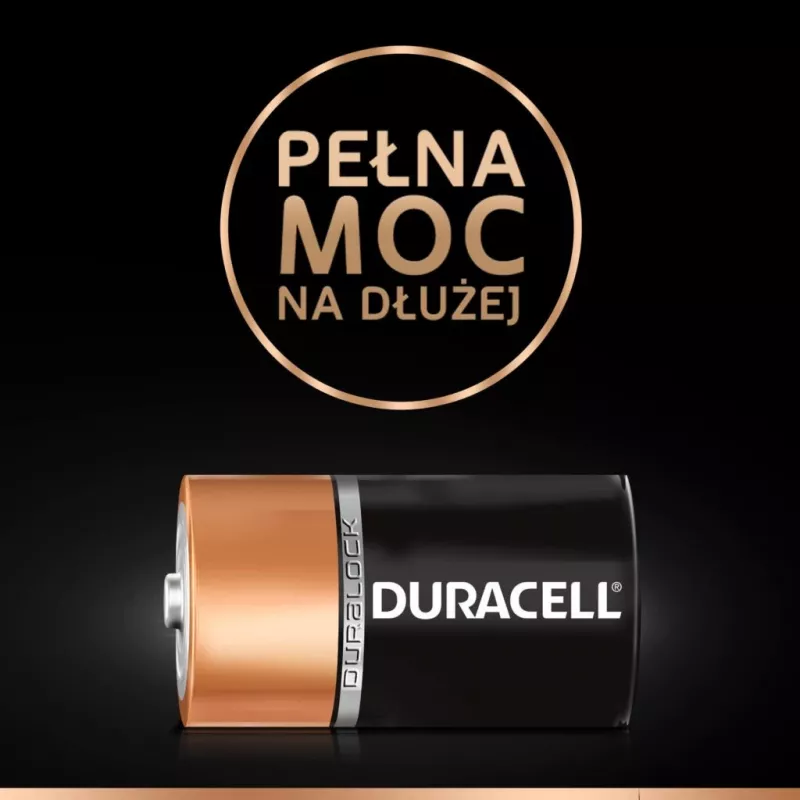 Baterijas Duracell Basic D (R20) — iepakojums 2 gab., primārās cinka-oglekļa šūnas