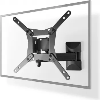 Nedis sienas stiprinājums pilnas kustības 10–81,30 cm (32 inch) ekrāniem, slīpums 15°, 30 kg (TVWM31BK)