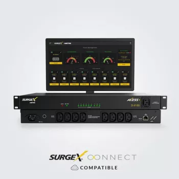 Strāvas sadales bloks SurgeX Access 10A ar 9× IEC C13 ligzdām