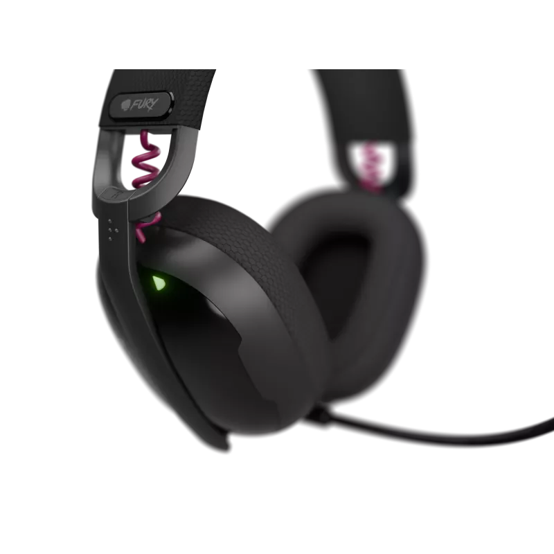 Genesis Fury Fukiya F6 bezvadu spēļu austiņas, Bluetooth 5.4, melnas