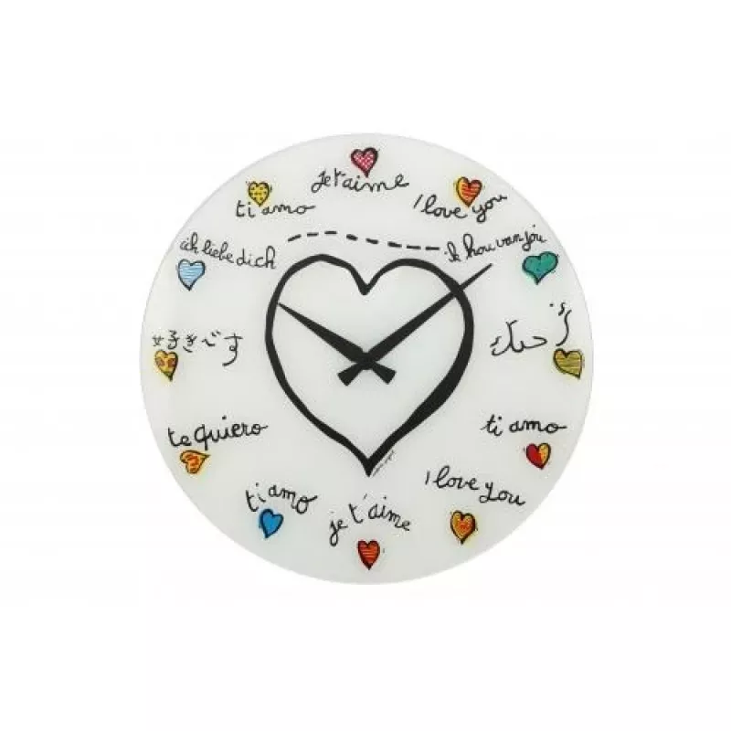 NeXtime klok 8030 Loving You, Ø43 cm, sienas, Balts/Daudzkrāsains