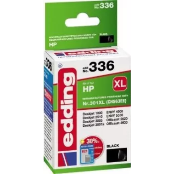 edding printer kasetne EDD-336 melna saderīga ar HP 301XL CH563EE