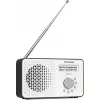 TechniSat VIOLA 200 DAB+ digitālais radio ar modinātāju, baltā un melnā krāsā