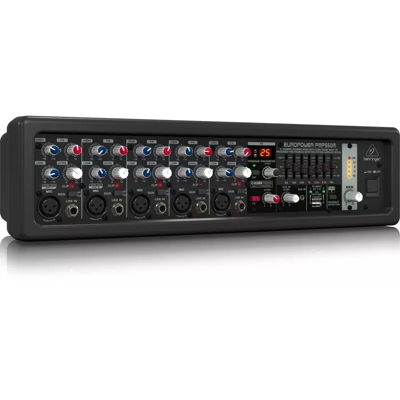 Behringer PMP550M audio mikseris 5 kanāli 20 - 20000 Hz Melns