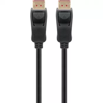DisplayPort 2.1 kabelis, sertificēts, 16K @ 60Hz, 80 Gbit/s (melns, 1 metrs, VESA sertifikāts)