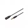 Wentronic Goobay 3,5 mm ligzdas pagarinātājs, melns, 5 m - 3,5 mm spraudnis (4-pin, stereo) > 3,5 mm ligzda (4-pin, stereo) (62481)
