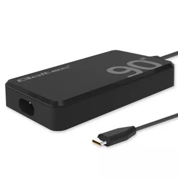 Qoltec 90W GaN Super Fast SLIM Wall Charger | XP | 5-20V | 4.5A | USB-C 3.1 | Laptop | MacBook | Smartphone | + kabelis
