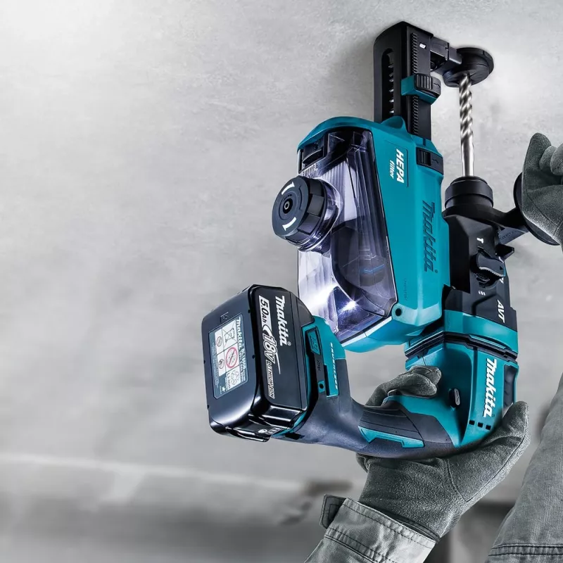 MAKITA DHR182ZU Bezvadu kombinētais āmurs, 18V, zils/melns, Bluetooth, bez akumulatora un lādētāja