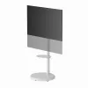 Grīdas TV statīvs GEMBIRD TVS-86TR-01-W 37–86 collu televizoriem, balts, grozāms un slīpējams, VESA 200x200–600x400, max slodze 50 kg