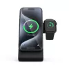 Crong CRG-MSPS-BLK iekštelpu lādētājs viedpulksteņiem, melns, bezvadu, Lightning/USB