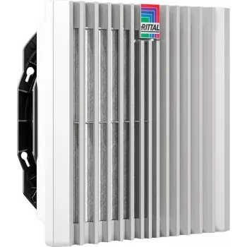 Ventilatora komplekts Rittal SK 3241.810 — iebūvējams maiņstrāvas ventilators, gaisa plūsma 245 m³/h, plastmasas korpuss, pelēks