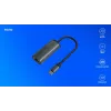 SAVIO AK-56 USB-C 3.1 Gen.1 (vīrietis) uz RJ-45 Gigabit Ethernet (sieviete), 1000 Mbps, pelēks