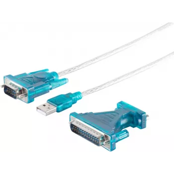 ShiverPeaks 75605 USB 2.0 RS232 pārveidotājs – 1,5 m kabelis, USB-uz-Serial adapteris