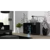 Sānu skapis Cama SOHO S7 120 cm Melns spīdums