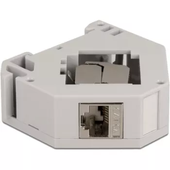 Delock – modulārais adapteris DIN sliedei – CAT 6a – STP – Pelēks – 1 savienotājs (86014)