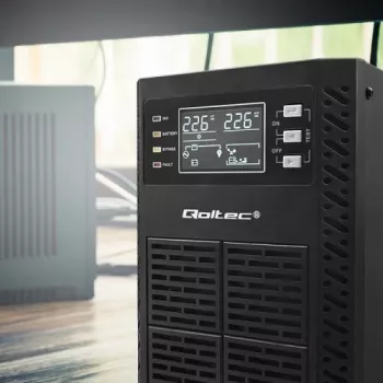 Qoltec 52281 nepārtrauktās barošanas avots (UPS) Double-conversion (Online) 2 kVA 2000 W 3 AC kontaktligzdas